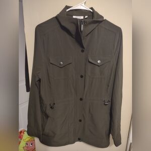 Chico's Ripstop Cargo Jacket 1/8 Casual Preppy Packable Classic Chic Minimalist‎